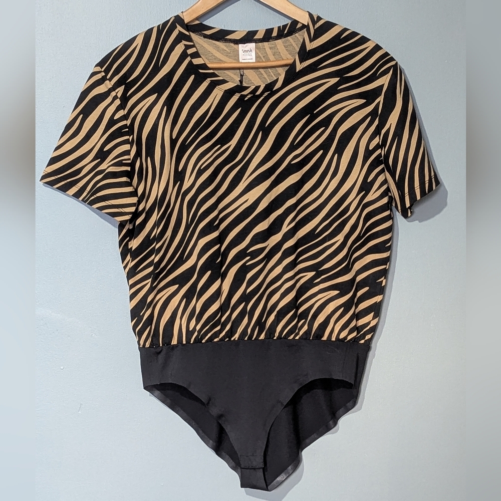 Smash + Tess New The T Bodysuit Theresa Tiger Print Women's Small